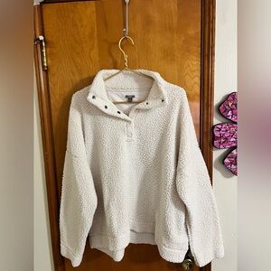 Aerie Cream Teddy Jacket XL
